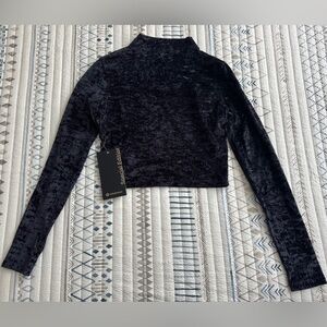 ✨SPECIAL EDITION✨Lululemon All Aligned Mock Neck Long Sleeve *Crushed Velvet BLK